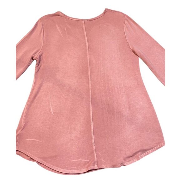 Daily Ritual Super Soft Terry Long Sleeve Shirt With Shirttail Hem SIZE-XL - Picture 3 of 6